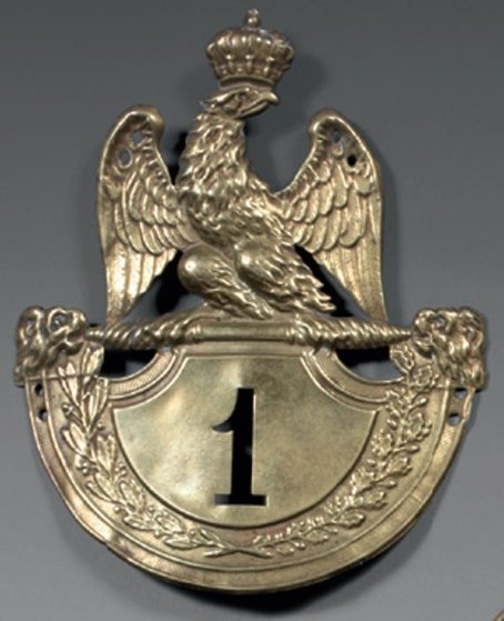 Plaque de Shako 1er de Ligne 1812